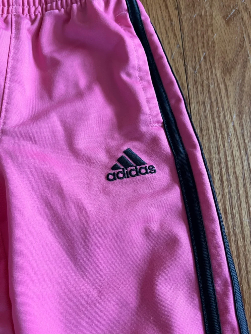 Adidas Tracksuit Pink w/ Black Stripes Size 2T